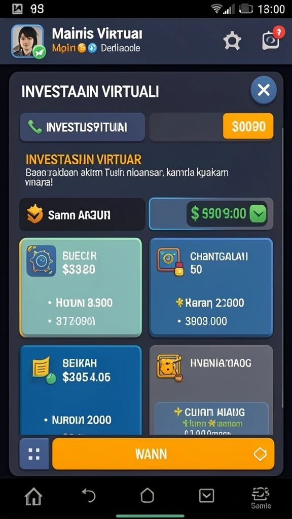 rajacorc - Tampilan grafis yang menarik dan penuh warna.