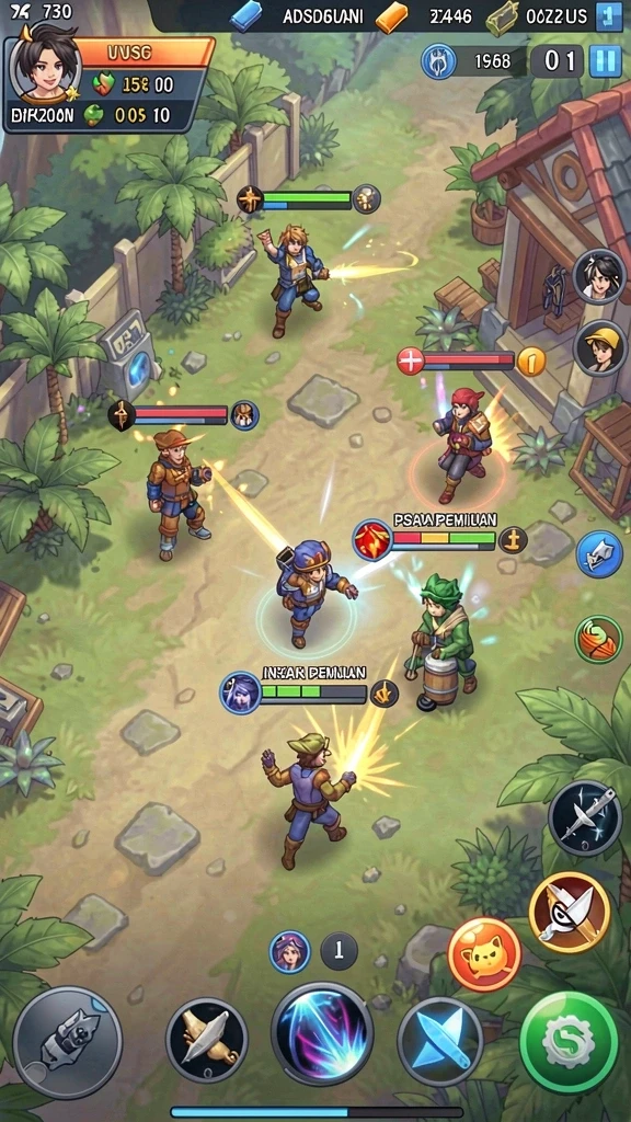 tya777 - Screenshot menunjukkan grafis yang mengagumkan dan gameplay yang dinamis.